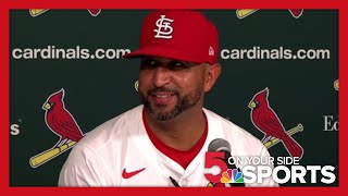 Raw video: Cardinals' Oli Marmol on McGreevy's win in his MLB debut