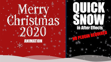 Snow Effect in After Effects Tutorial no plugin required
