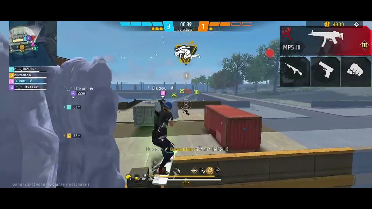 1v4 in Free Fire: NEW Superboard = GAME OVER for Enemies 🔥