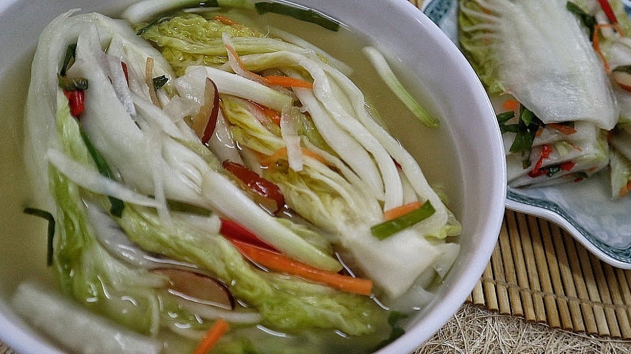 วิธีทำกิมจิขาว (Korean White Kimchi,Baek Kimchi) YouTube