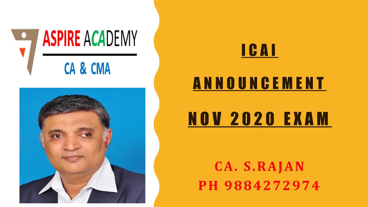 CA EXAM   OPT OUT SCHEME 7NOV2020