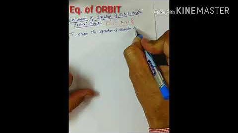 Equation of the Orbit under the influence of inverse Square forces