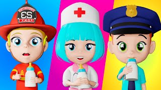 Baby Police Officer Don't Cry Song + More | Kids Songs and Nursery Rhymes | Lights Kids 3D