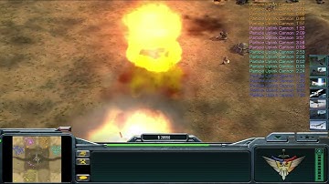 Generals Zero Hour USA Super Weapon vs China Tank 4vs4 Team Hard Twilight FR Map