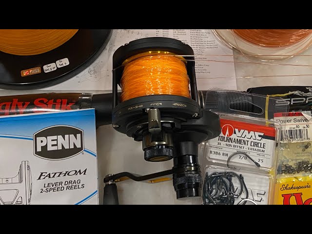 Penn Fathom 25 - 2 SPEED lever drag -UNBOXING and EASY double hook bottom  fishing rig! 