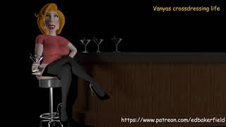 Vanya, crossdresser, in bar