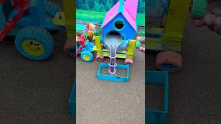 Real Working Mini Tractor Building Strong Cement Pillar Incredible DIY Construction Machine #shorts