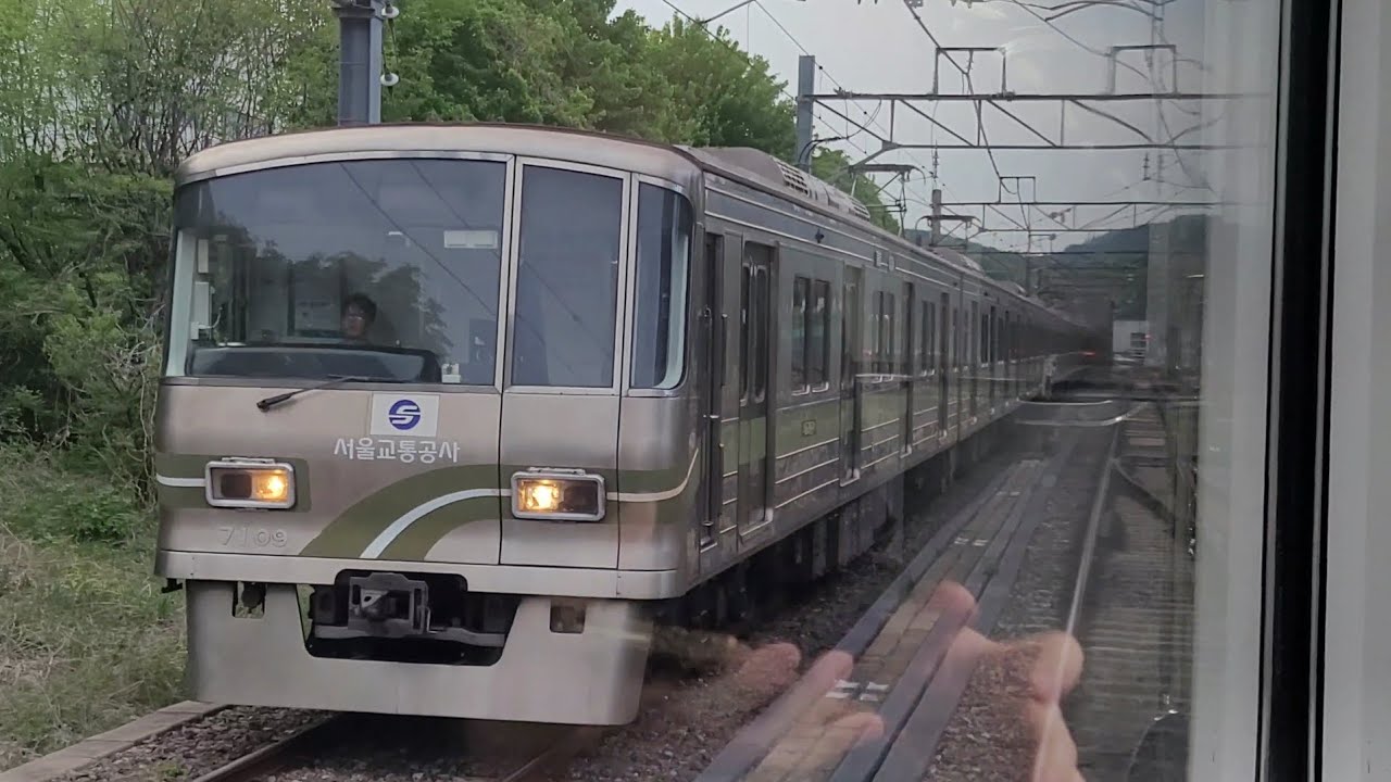 서울교통공사 7호선 1차분 709편성 온수행 #1761~#7335 도봉차량기지~도봉산역 진입