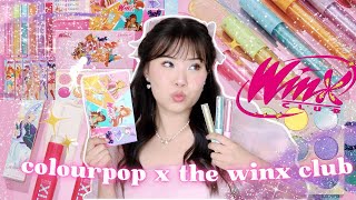 COLOURPOP x WINX CLUB 🧚🏻‍♀️ 3 LOOKS, COMPARISONS   SWATCHES!