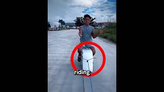 Man Rides an Ice Block Like a Sled 😭💀