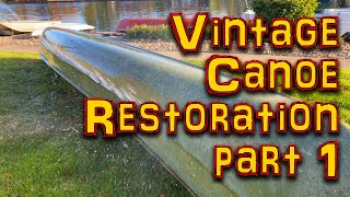 Vintage Fiberglass Canoe Restoration Part 1  cleaning and inspection