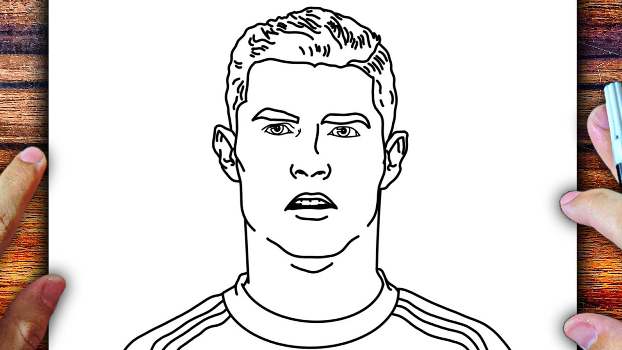 COMO DESENHAR O CRISTIANO RONALDO - CÓMO DIBUJAR A CRISTIANO RONALDO ...