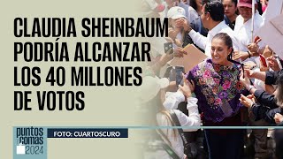#PuntosYComas ¬ Sheinbaum podría tener 40 millones de votos, más que AMLO en 2018