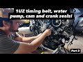 1UZ Timing belt, water pump, crank and cam seals! PT.2