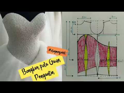 SEWING PATTERN CUP WEDDING DRESS ~ PATTERN MAKING TUTORIAL