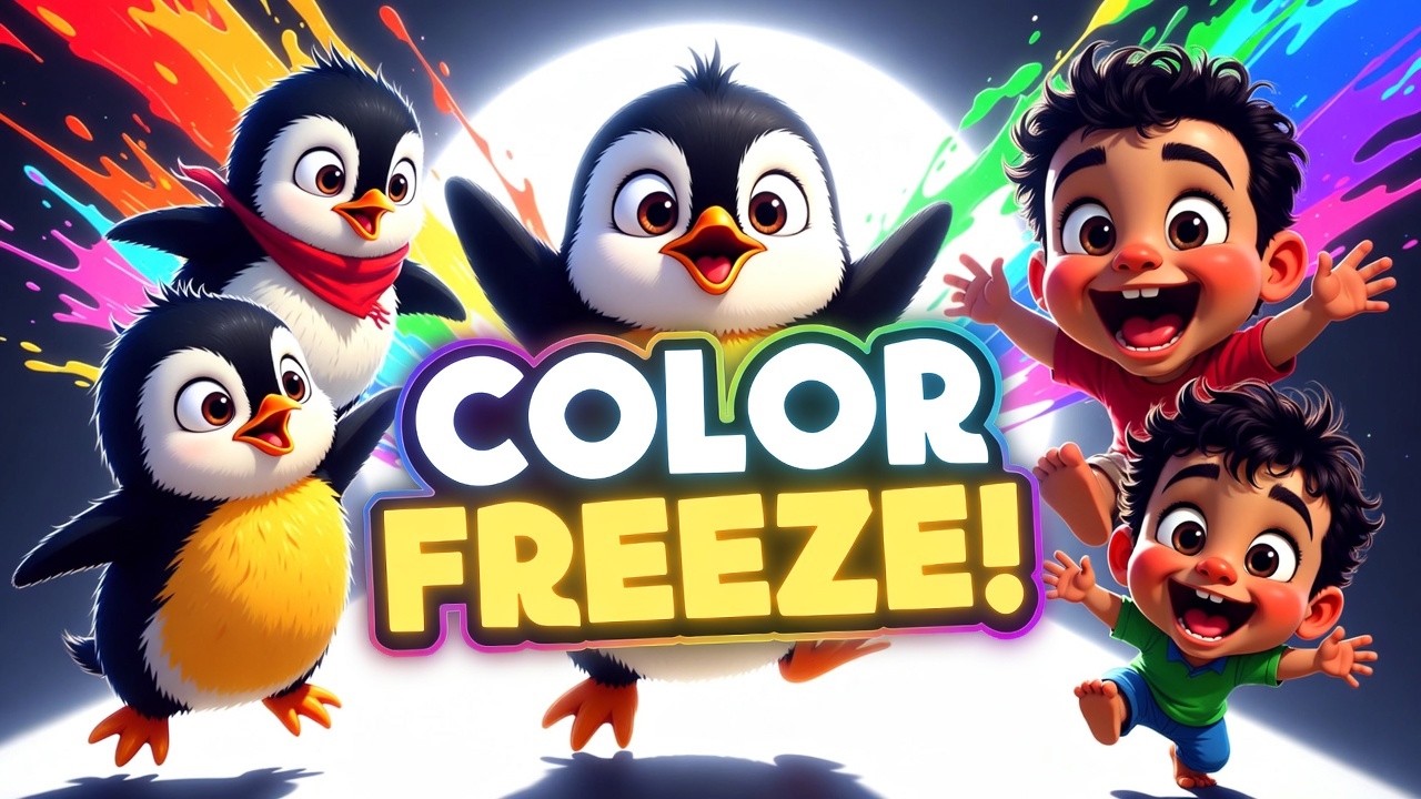 Dance & Freeze Colors 🎵❄️ | Fun Color Song for Kids