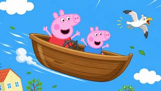 Peppa and George Ride a Flying Boat High Above the Clouds | Peppa Pig Funny Animation