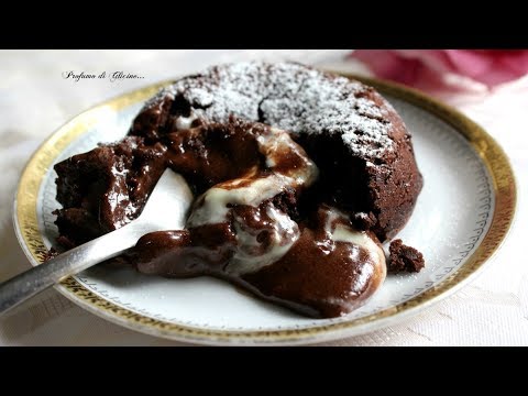 Tortino dal cuore morbido di cioccolato bianco