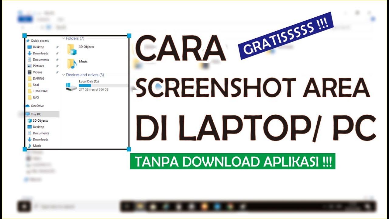 Cara Screenshot di Laptop - YouTube