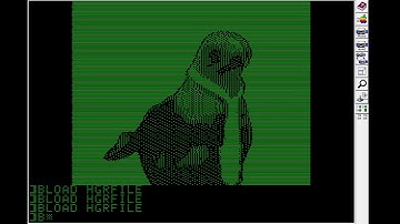 Fun With HiRes Graphics (Monochrome green-scale) - Graphics on emulated Apple IIe