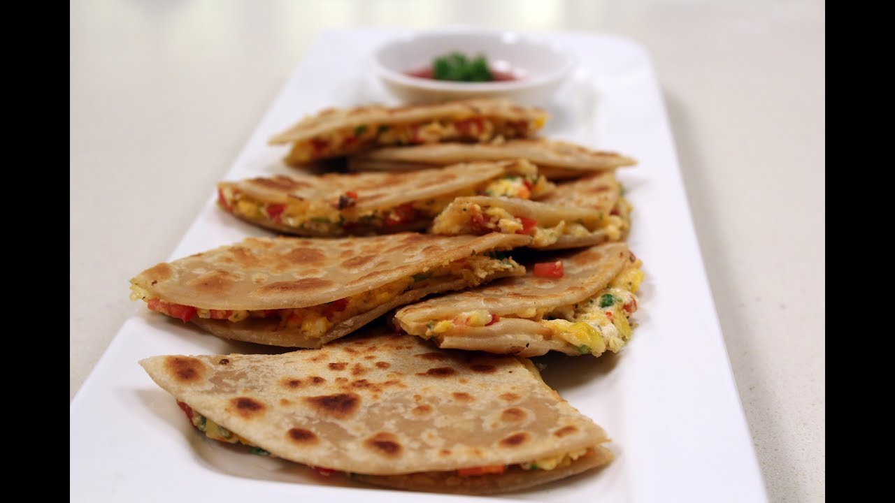 Jain Corn Paneer Quesadilla