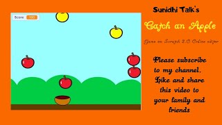 Catch an Apple 2 | Scratch 2.O Online Editor | Game | Kids Coding | Sunidhi Talk's