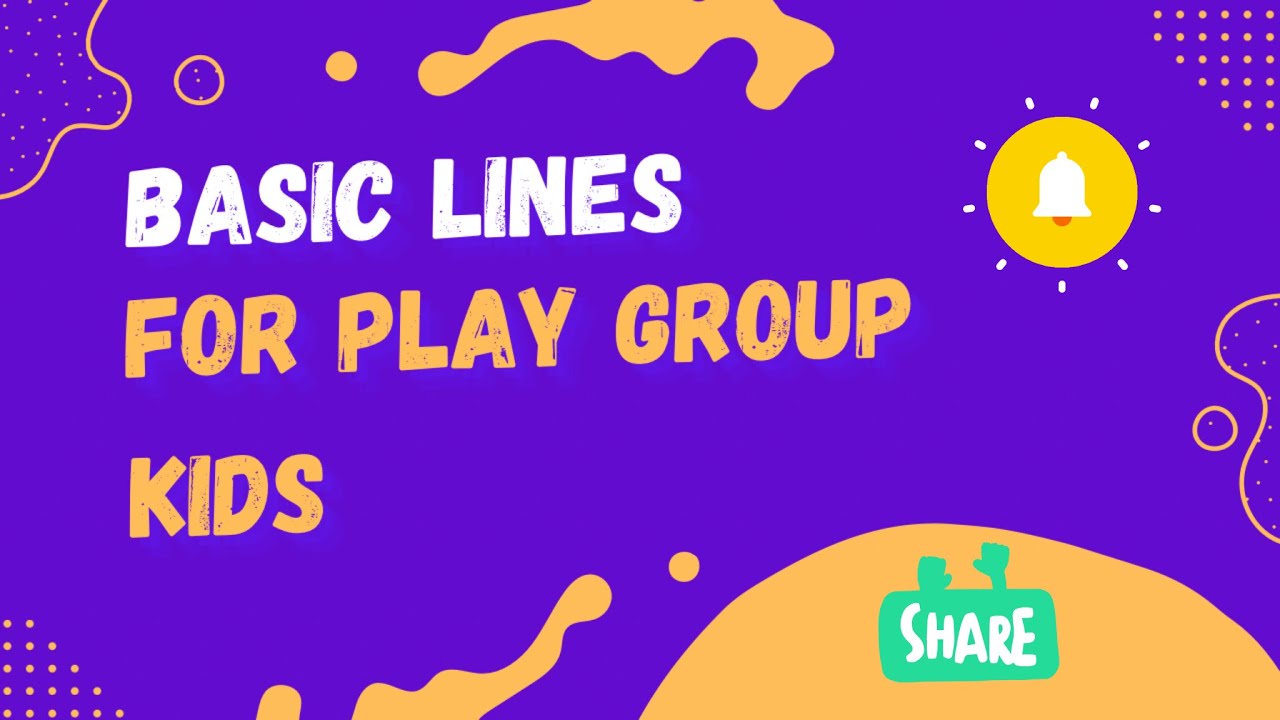 Basic lines work sheets for Play group kids/Play group English work sheets 