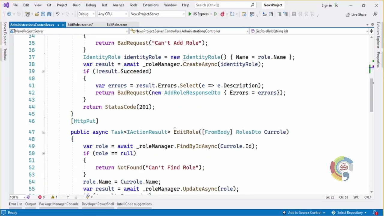 29 (Arabic) Edit Role Component (Identity In ASP Net Core   Blazor WA)
