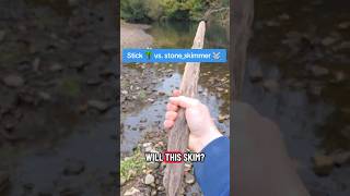 Think FAST! ##WILLITSKIM ⚔️The more you skim, the more you can skim 🪨 #rockskipping #stoneskimming