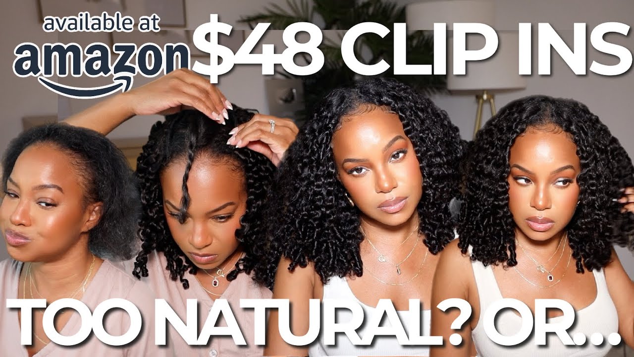 I Tried $48 Amazon for Burmese Curly Clip Ins... 😬 + BEST QUICK WEAVE CLIP IN METHOD | ALWAYS AMEERA