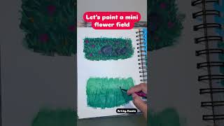 #gouachepainting #relaxing #shortsviral #paintingstyles #quick #mini #field #flowers #travel #short
