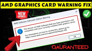Version of AMD software you have launched not compatible with your currently installed AMD graphics screenshot 5