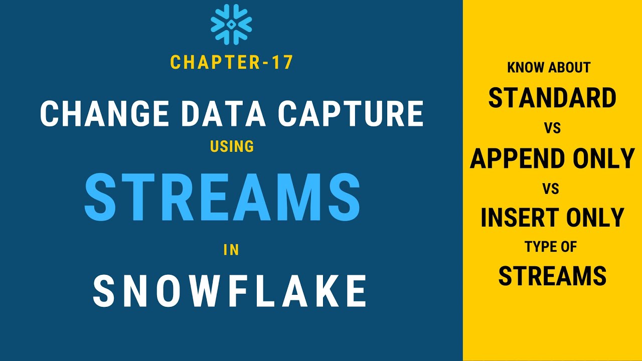 Snowflake Stream & Change Data Capture | Chapter-17 | Snowflake Hands-on Tutorial