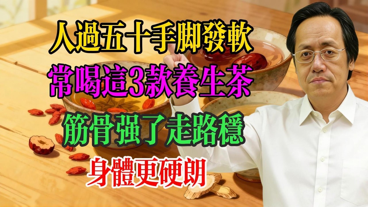 倪海廈：人過五十手腳發軟？常喝這3款養生茶，筋骨強了走路穩，身體更硬朗！#倪海廈 #中醫養生 #五十歲保健 #手腳無力 #茶飲調理 #肝腎虧虛 #氣血不足 #中老年健康 #藥食同源 #黃帝內經