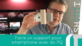 How to make a stand for smartphone with a toilet paper roll ?