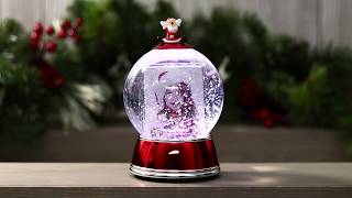 Light Up Santa Claus Photo Snow Globe