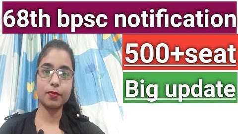 68th bpsc notification 2022