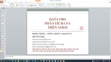 DATA V001: Phân tích CFA trong AMOS- Phán đoán loại biến quan sát để thỏa mãn tính phân biệt.