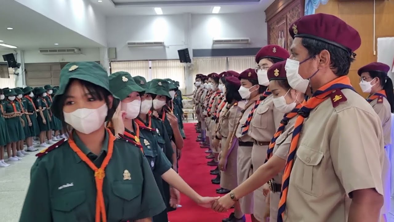 พิธีรับลูกเสือสามัญรุ่นใหญ่ ม.1(1)เข้าประจำกอง กองลูกเสือโรงเรียนโนนสูงศรีธานี วันที่7ธ.ค.2565 โคราช