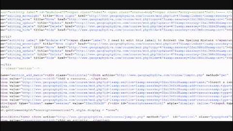 How to edit a Moodle label when you lost the edit icon