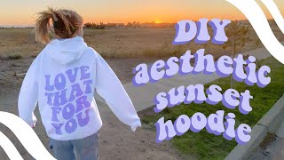making a trendy sunset hoodie!! (cricut vinyl sweatshirt tutorial)