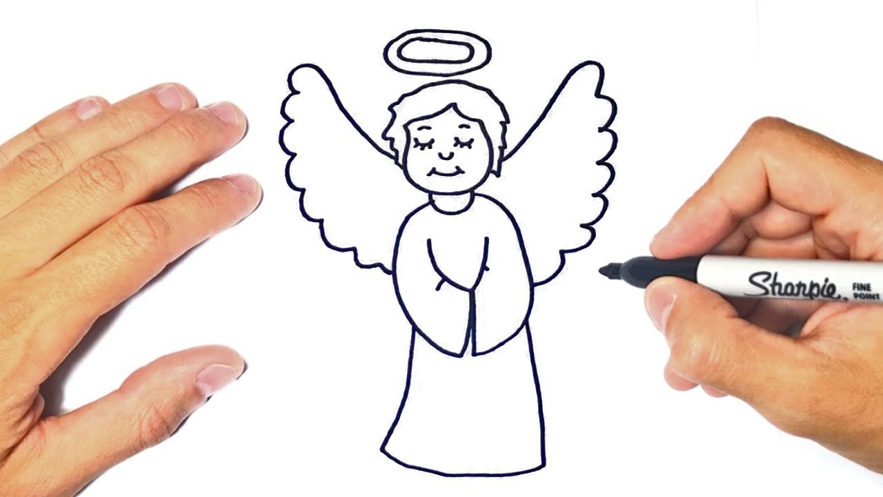 Simple Angel Drawings For Kids