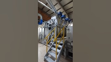 Airlay card running 2000 gsm nonwoven recycled + natural fibers