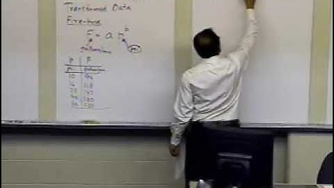 Chapter 06.04: Lesson: Power Model Regression Transformed Data Example Part 1 of 2