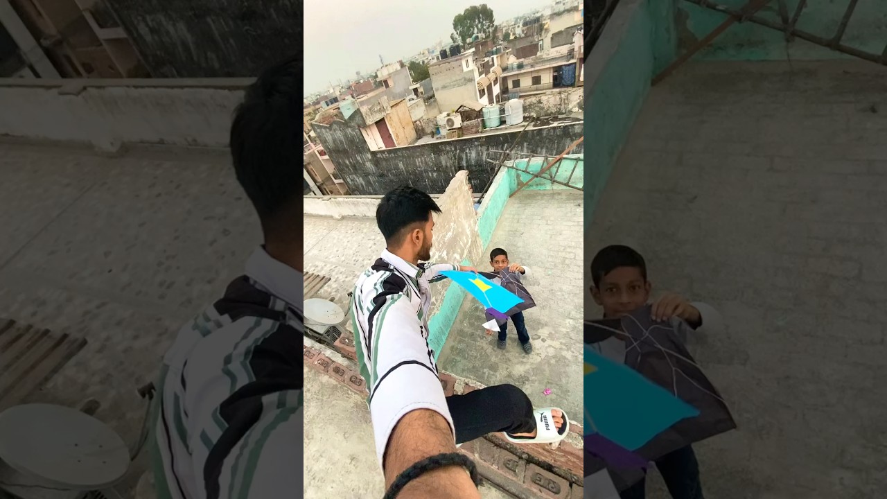 Bache patang🪁fat gyi toh mene usko apni nayi patang dedi😍 