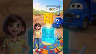 Eva Plays with Excavator Truck! Learn Shapes for Toddlers 🚜#shorts