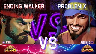SF6💥Ending Walker (Ryu) vs Problem X (Rashid) 💥 Street Fighter 6