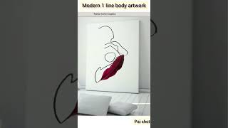 1 line body artwork using python turtle #shorts #paishot #homedecor