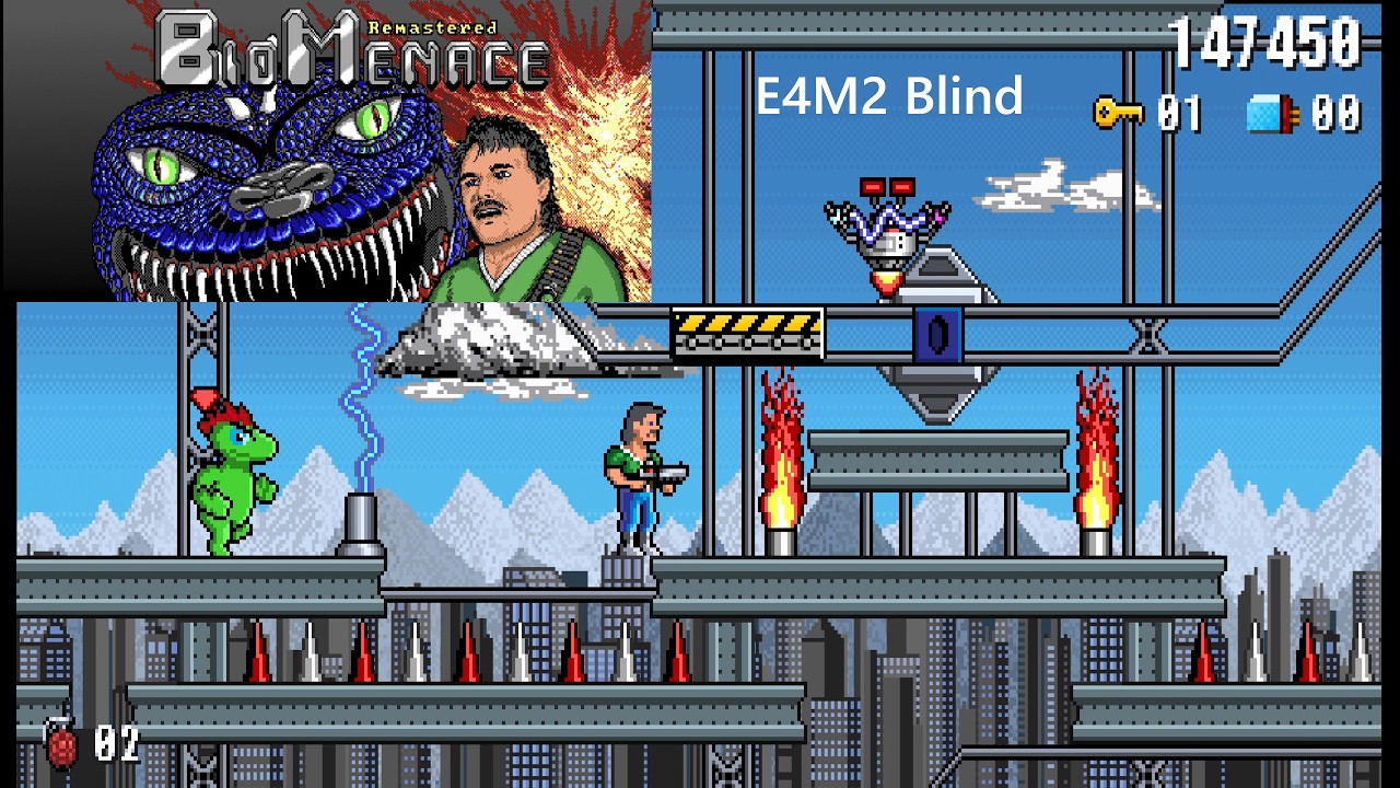 Bio Menace Remastered E4M2 Hard с комментариями