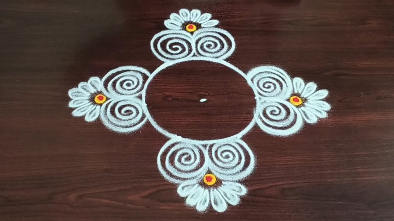 Easy Muggulu ll Simple Beginners Rangoli Designs ll Daily Muggulu....
